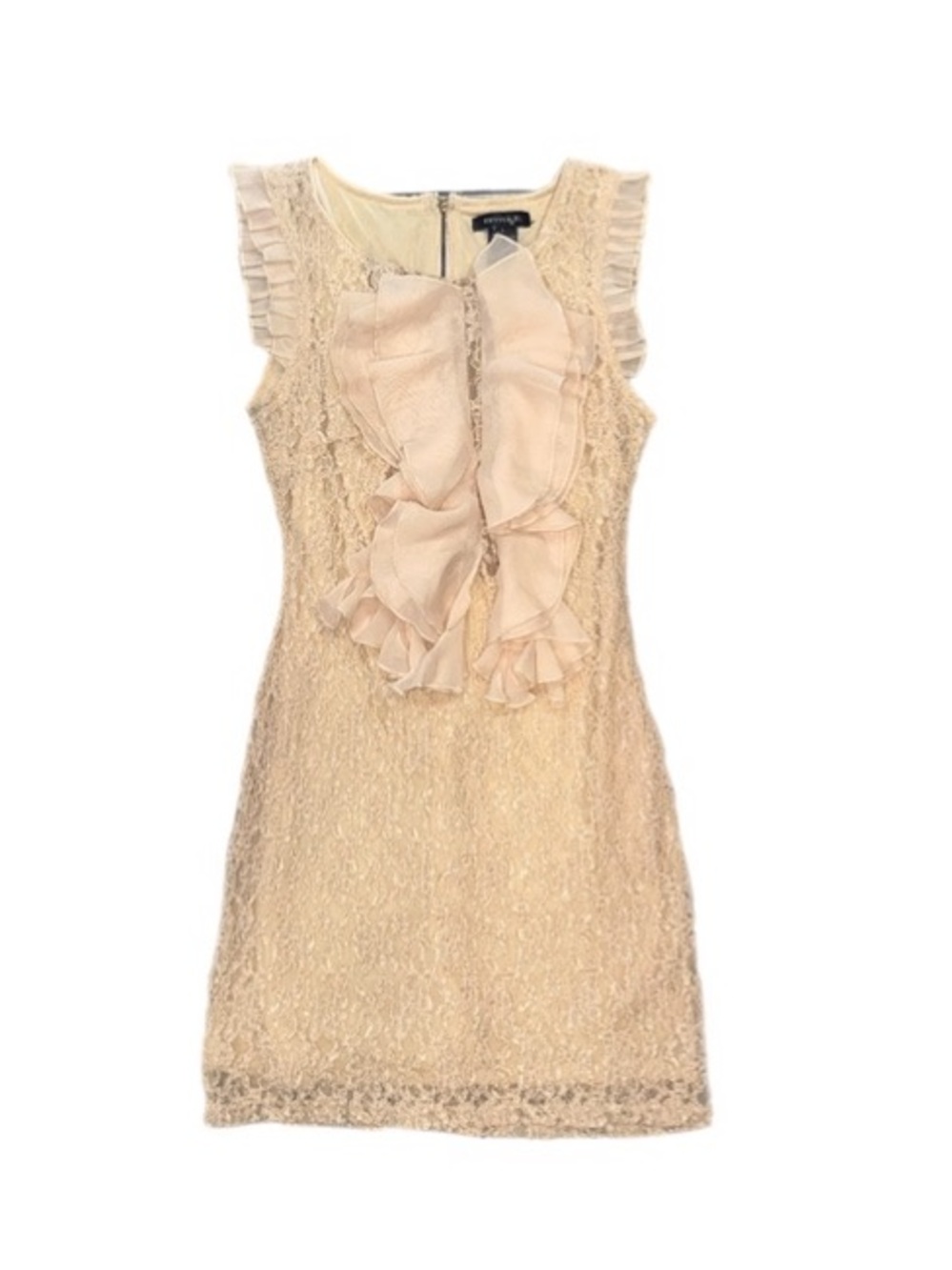 Better B. Cream Lace Ruffle Tunic Top Women’s